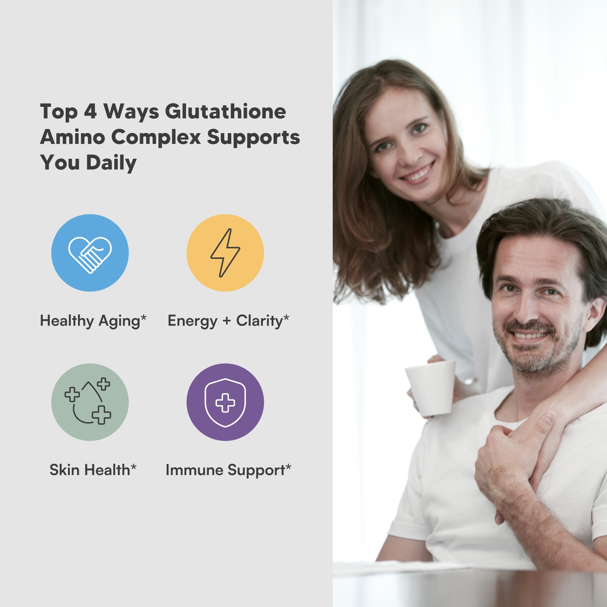 Glutathione Amino Complex – 14-in-1 antioxidant formula with 8 patented ingredients + DRcaps®